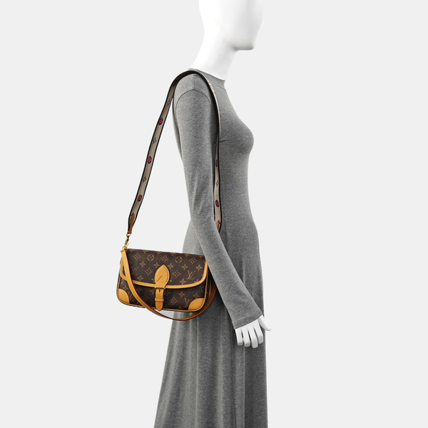 DIANE Monogram Coated Canvas Brown