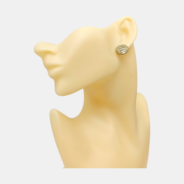 Metal Gold Stud Earrings