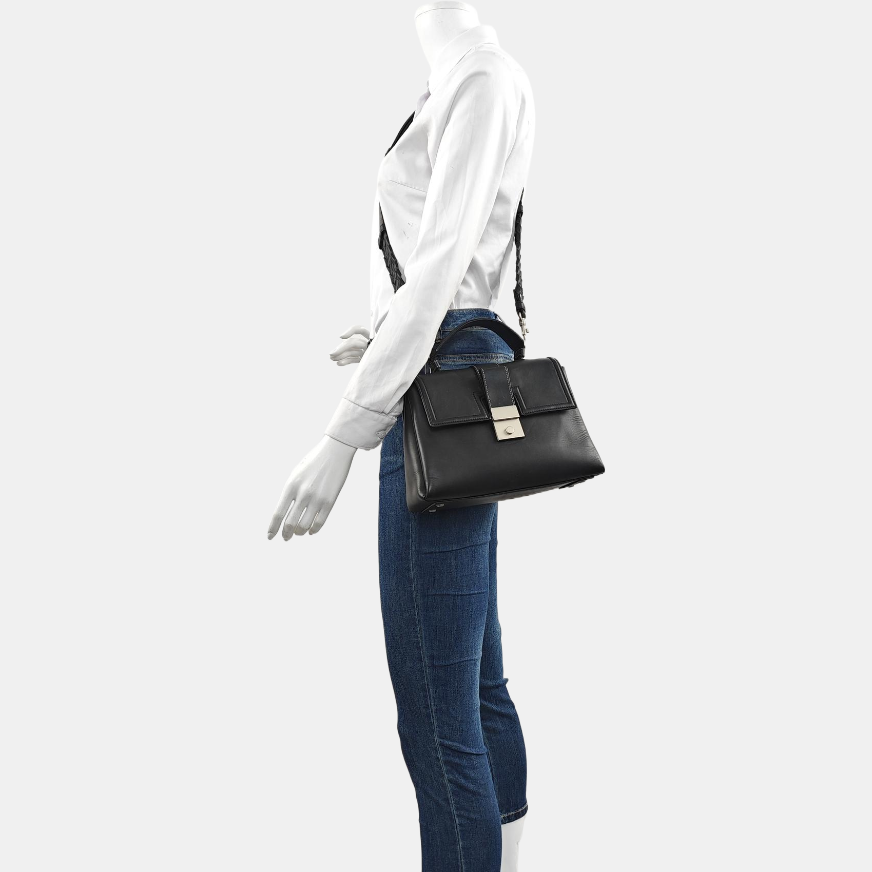 Piazza Small Calfskin Black