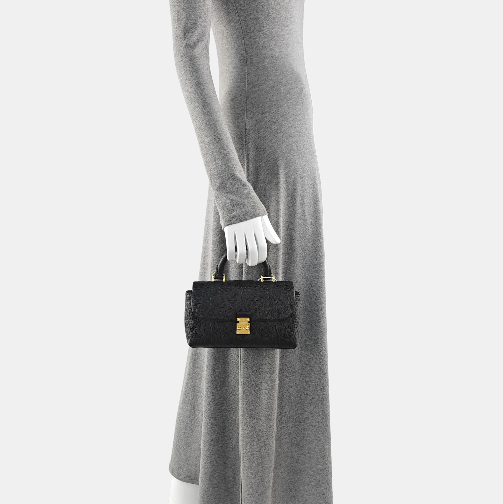 MADELEINE Nano Monogram Calfskin Black