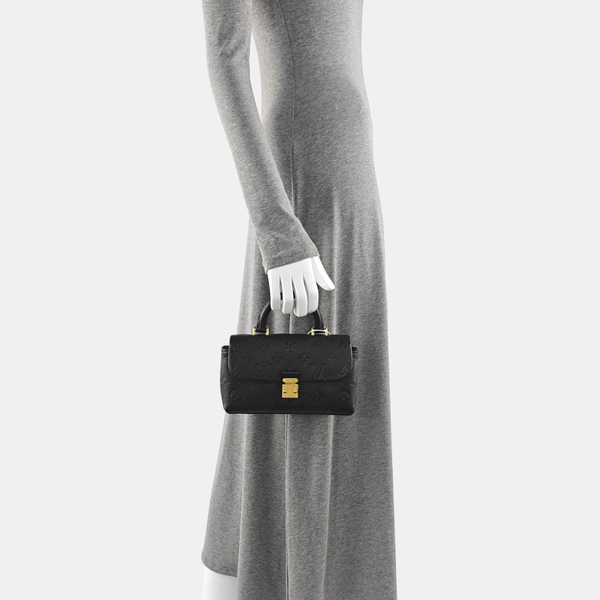 MADELEINE Nano Monogram Calfskin Black