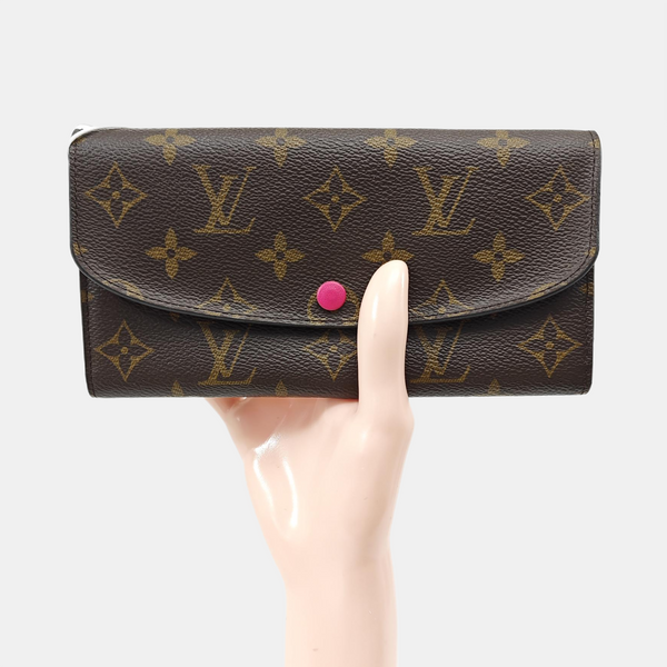 EMILIE Monogram Coated Canvas Brown Wallet