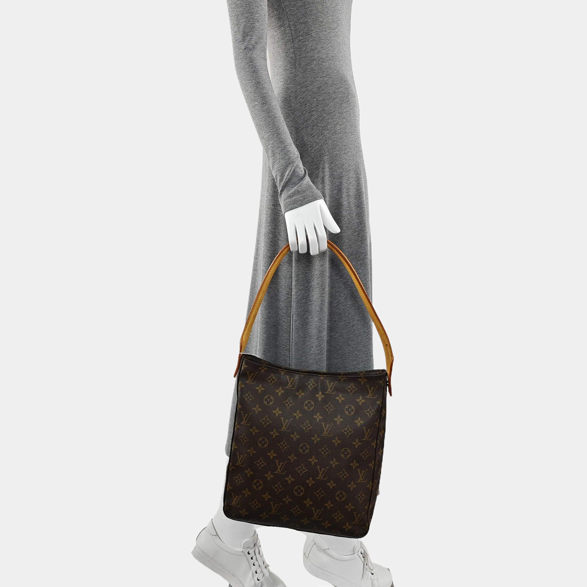 LOOPING GM Monogram Coated Canvas Brown