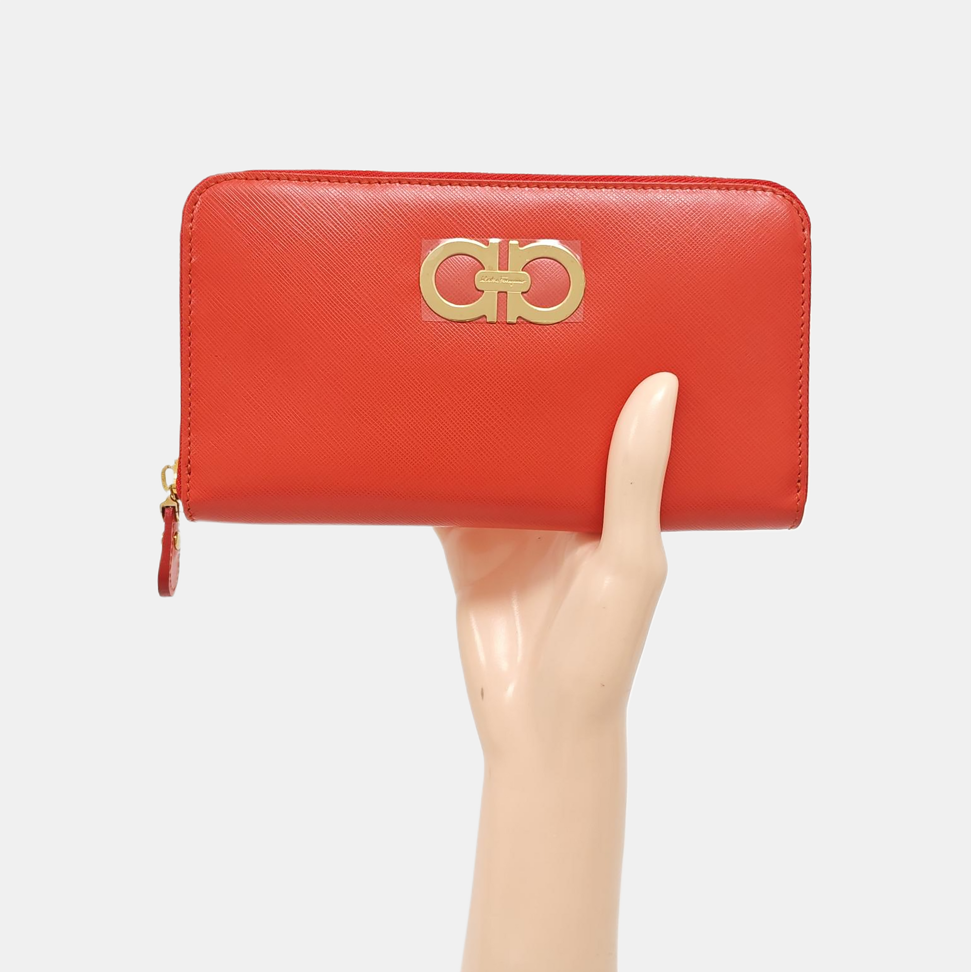 Gancini Calfskin Red Wallet