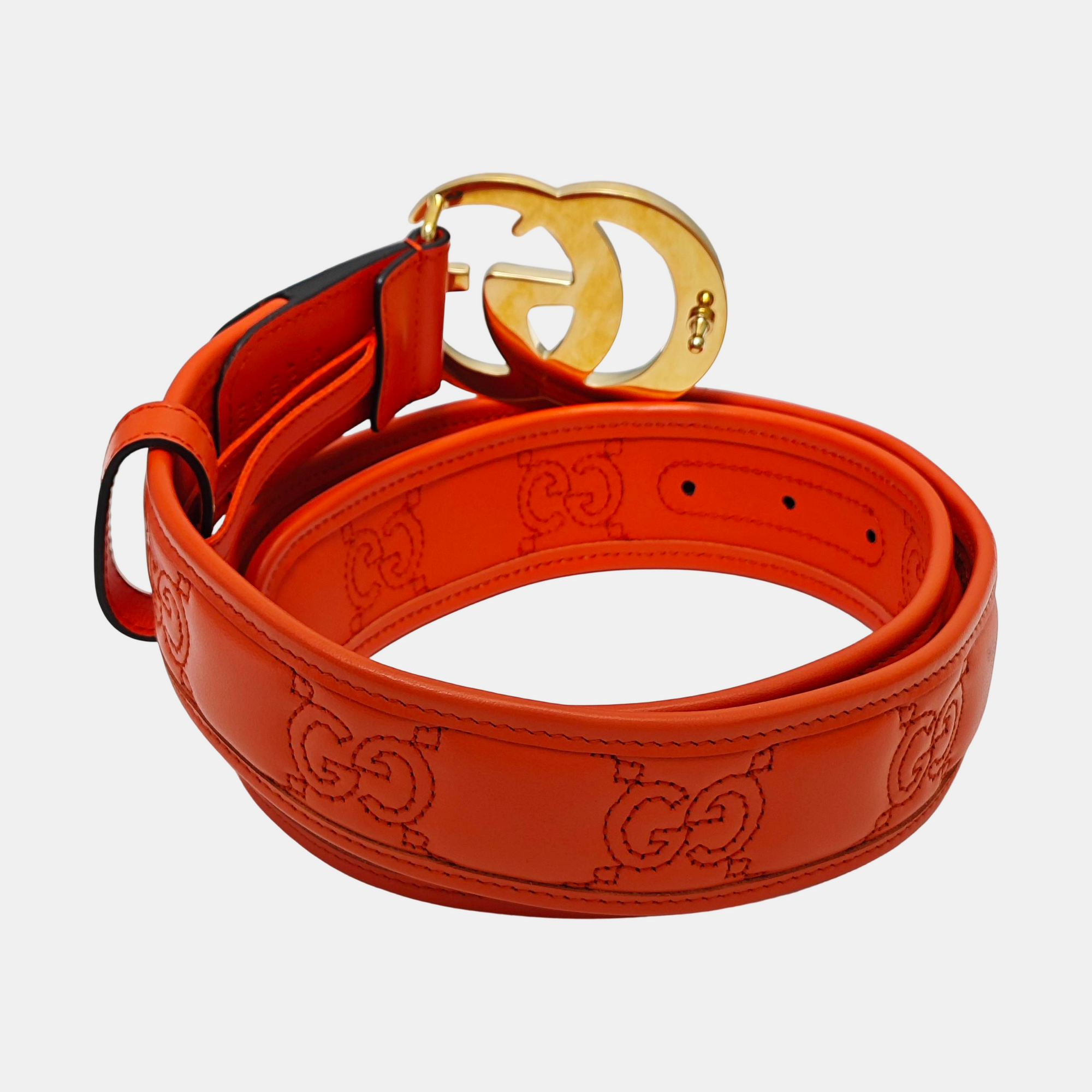 Leather Belt Orange