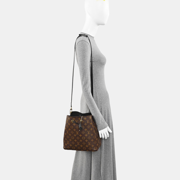 NÉONOÉ MM Monogram Coated Canvas Brown