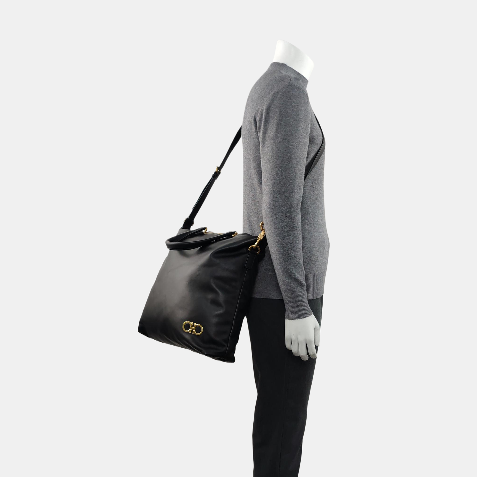 Calfskin Crossbody Bag Black