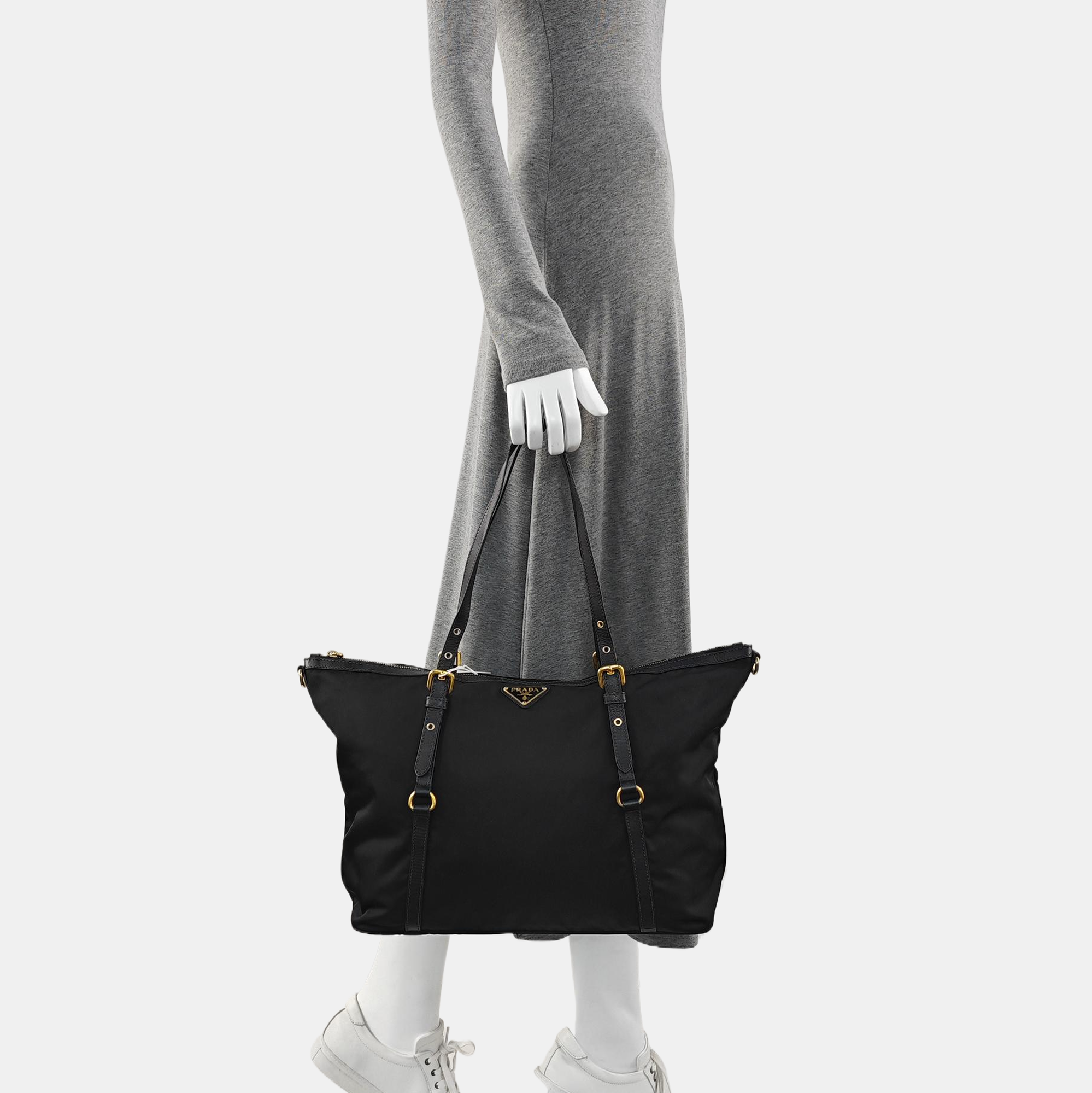 Nylon Tote Bag Black