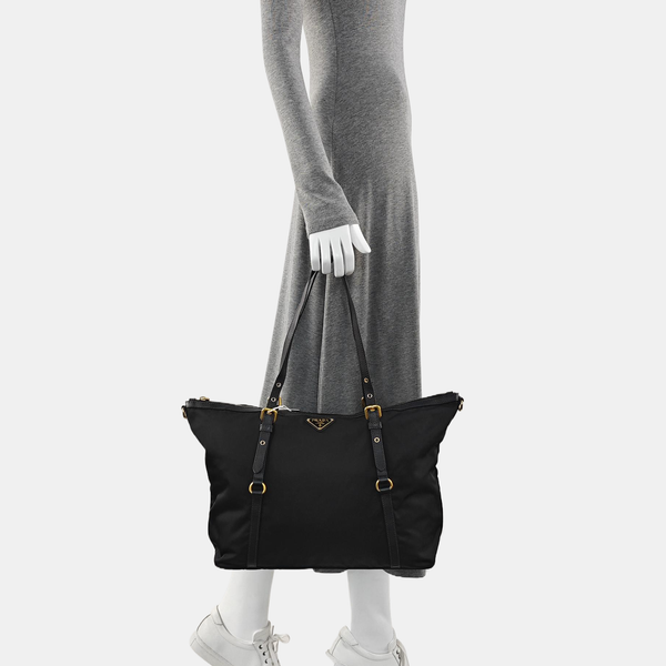 Nylon Tote Bag Black