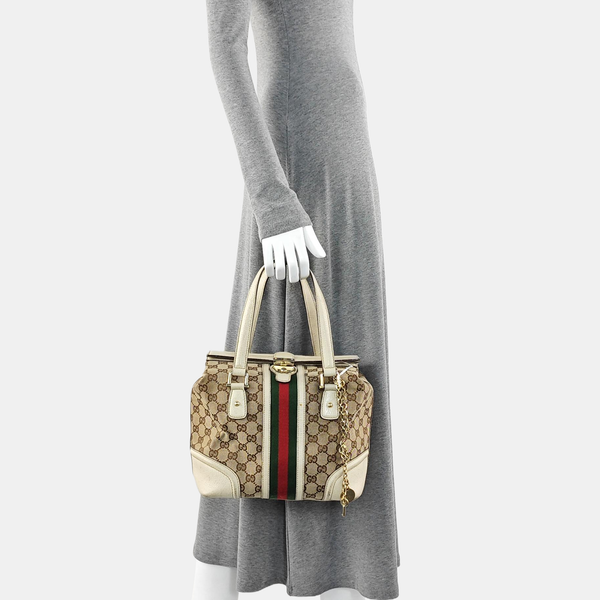 Monogram Canvas Tote Bag Brown