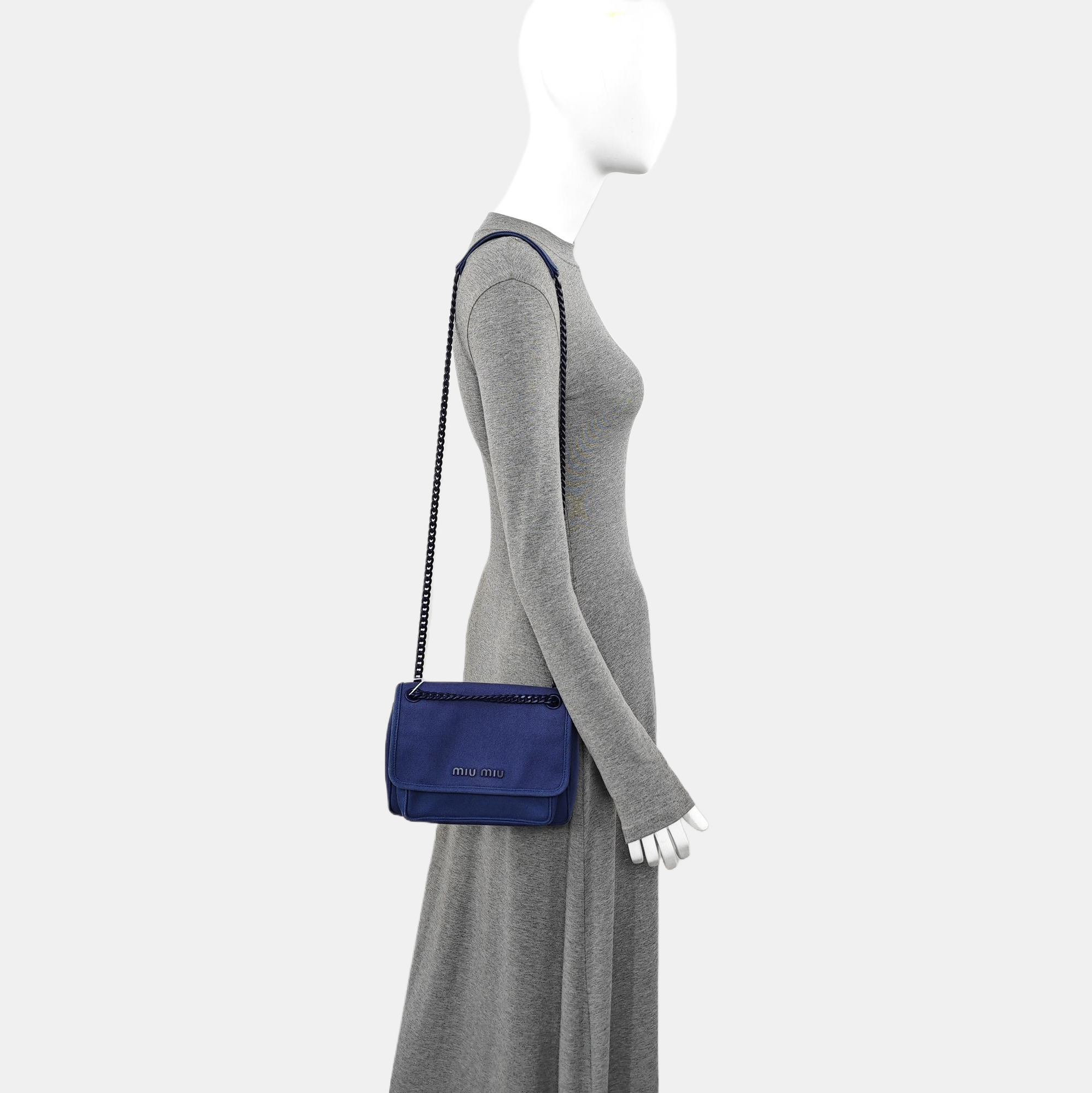 Canvas Crossbody Bag Blue