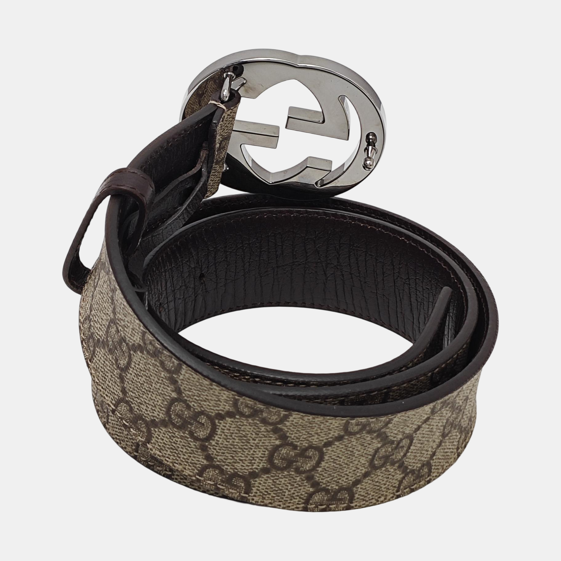 Leather Belt Beige