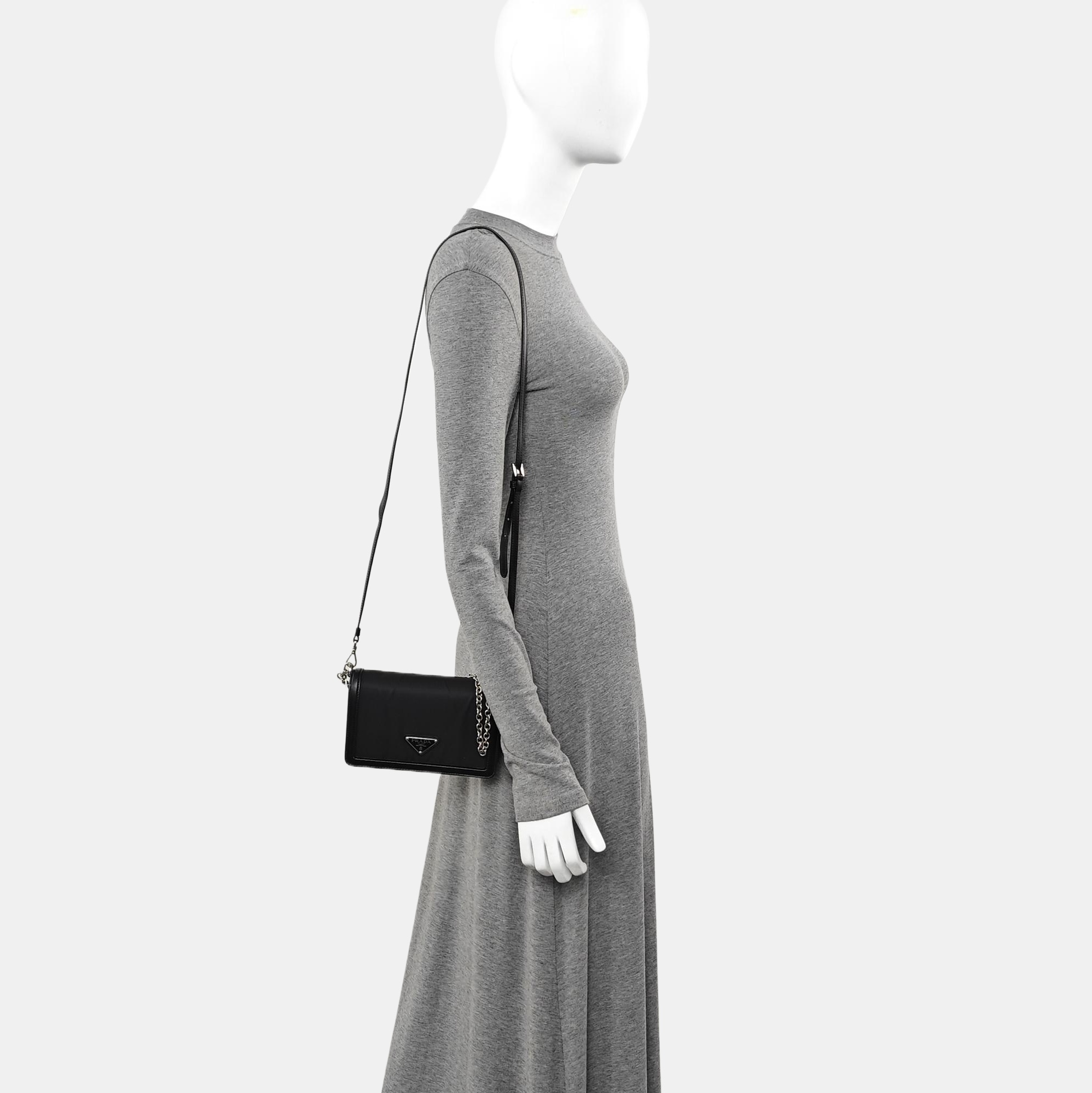 Nylon Shoulder Bag Mini Black