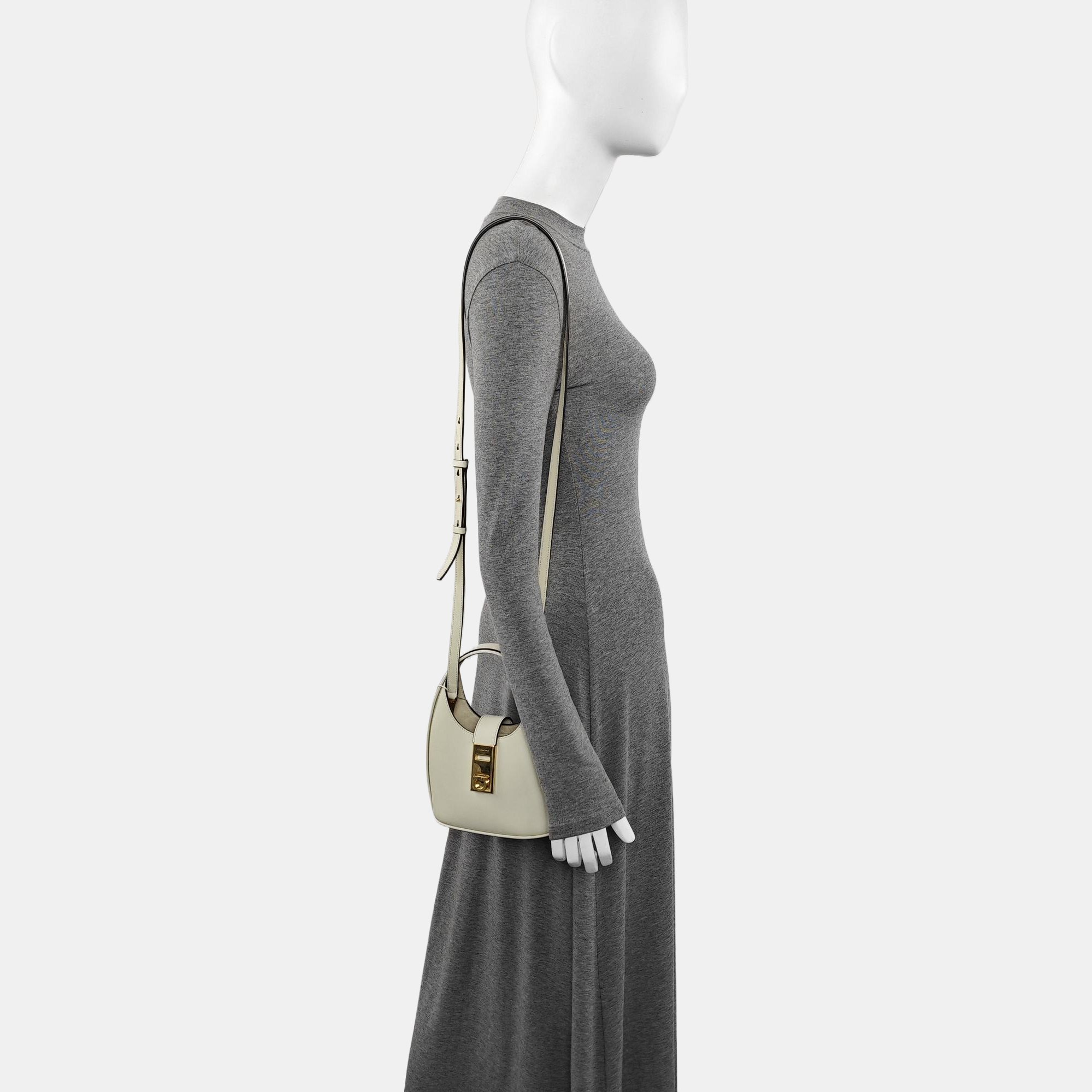 Calfskin Shoulder Bag Beige
