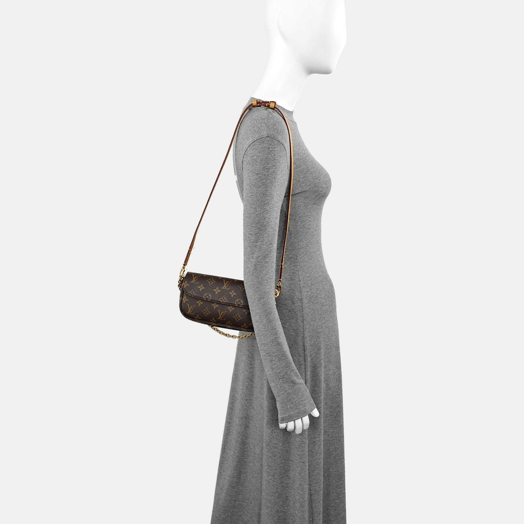 IVY Monogram Coated Canvas Brown