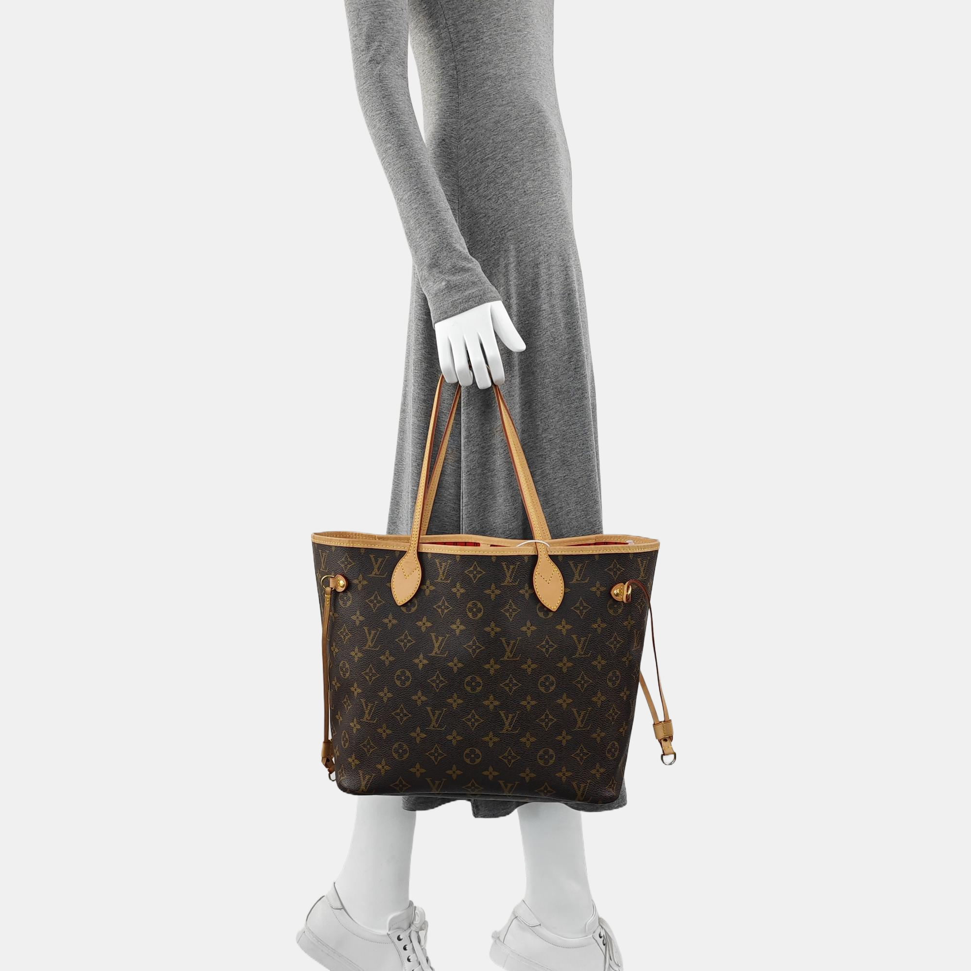 NEVERFULL MM Monogram Coated Canvas Brown