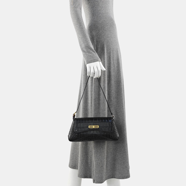 Calfskin Shoulder Bag Black