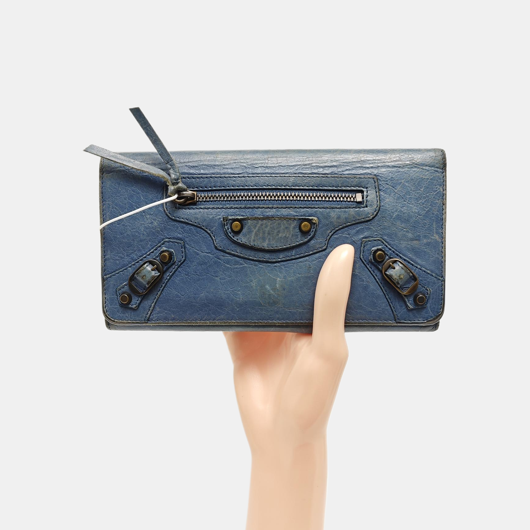Authenticated pre-owned  Classic City Lambskin Blue Wallet - Wallet at Looply