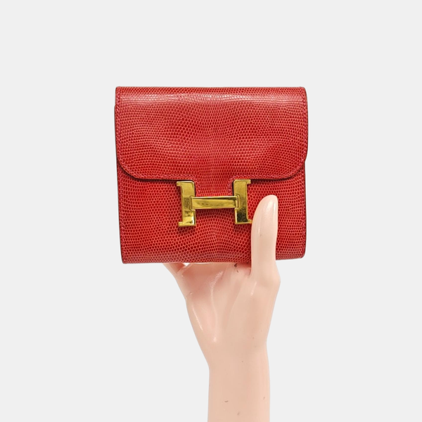 Constance Lizard Red Wallet