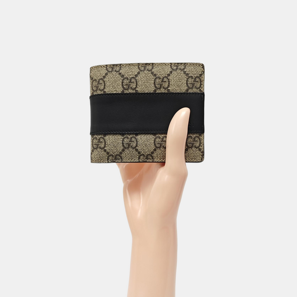 GG Supreme Monogram Coated Canvas Brown Wallet