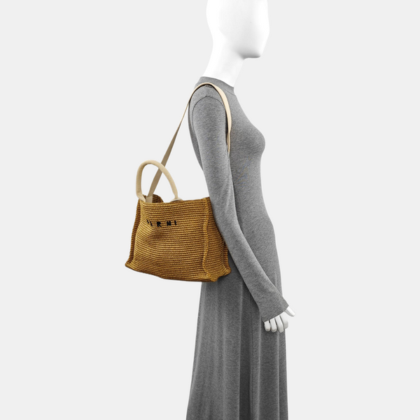 Straw Tote Bag Brown