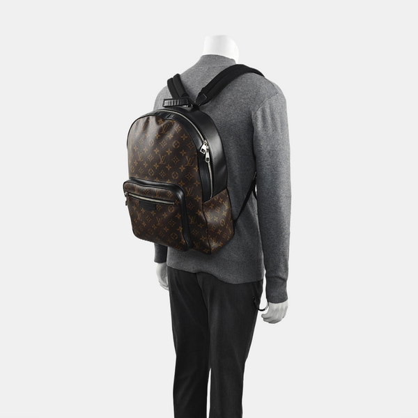 JOSH Monogram Coated Canvas Brown