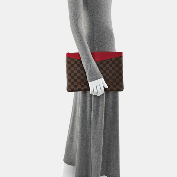 DAILY Damier Ebene Coated Canvas Brown