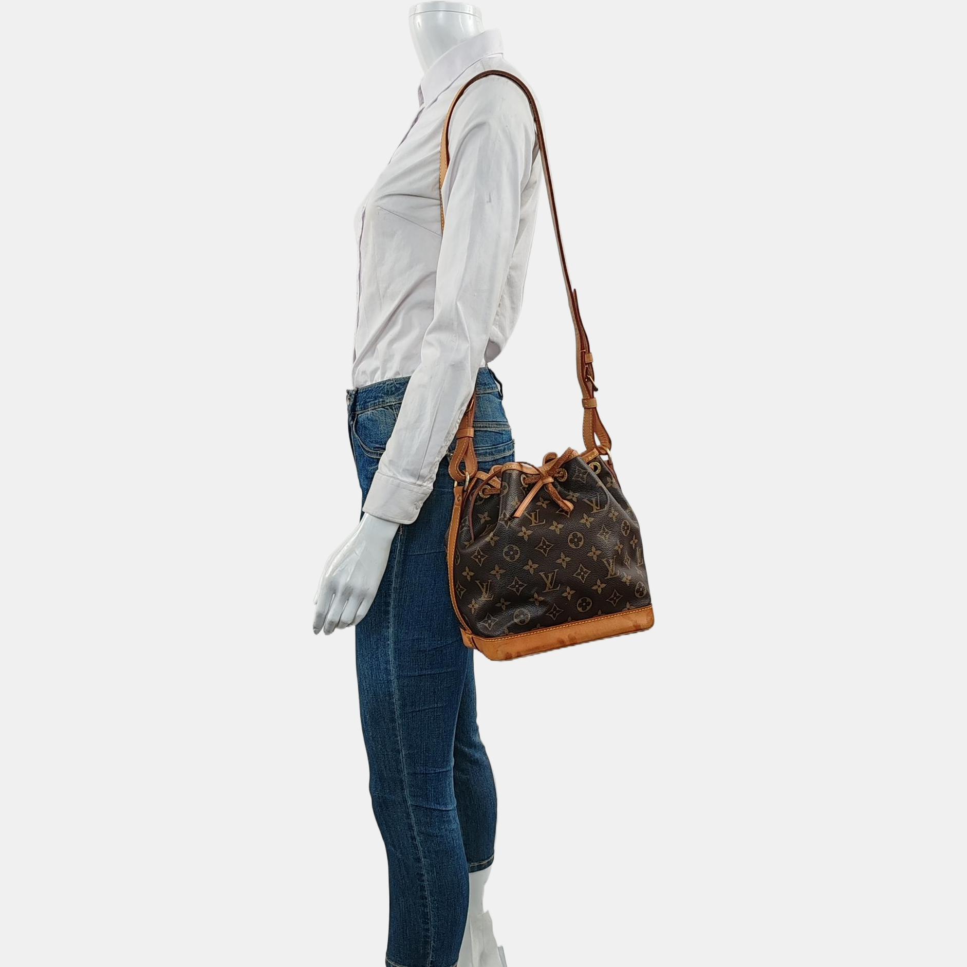 NOÉ BB Monogram Coated Canvas Brown