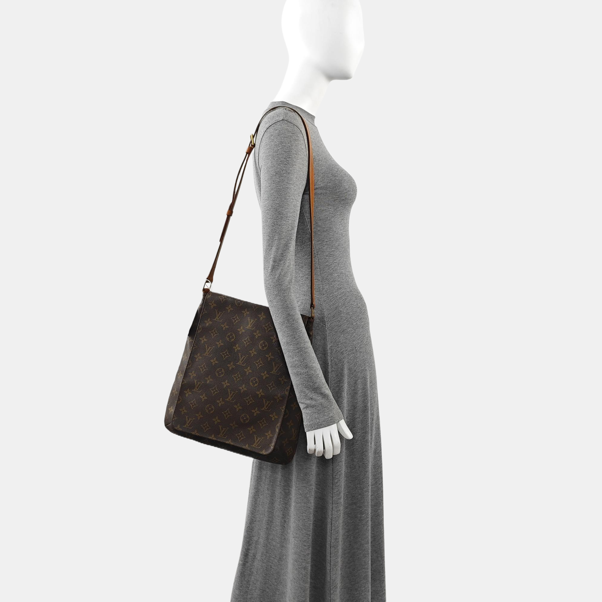 MUSETTE TANGO Monogram Coated Canvas Brown