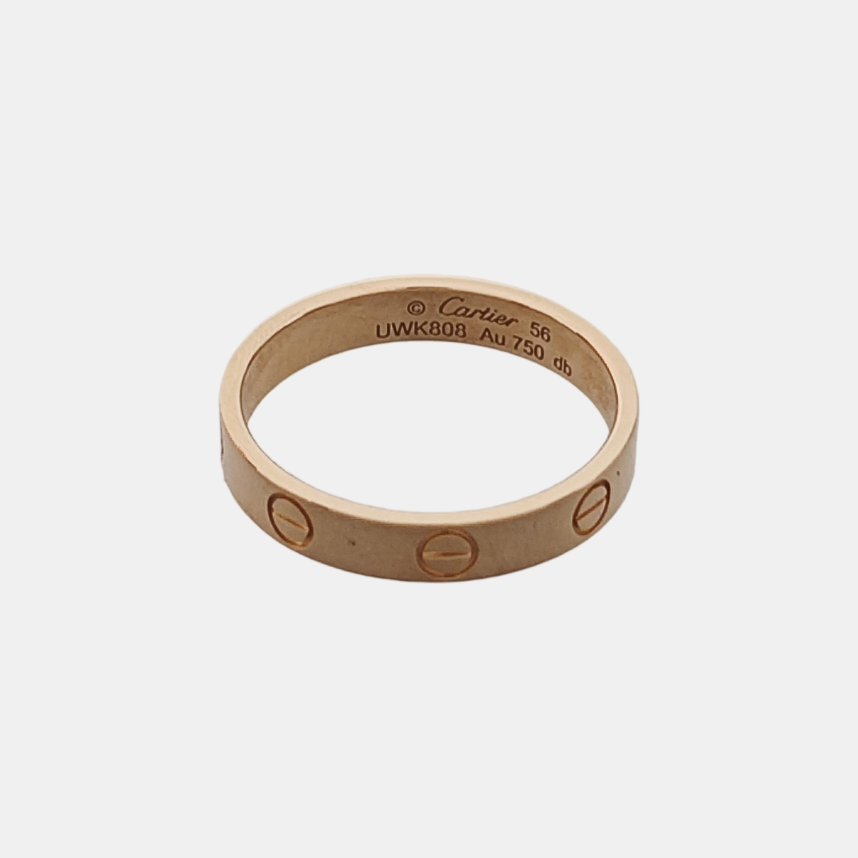 LOVE 18k Rose Gold Ring EU 56