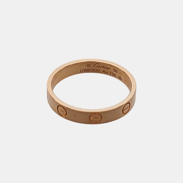 LOVE 18k Rose Gold Ring EU 56