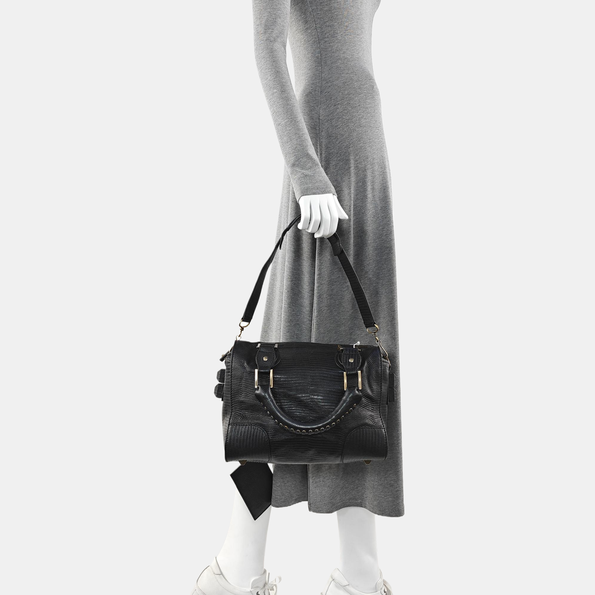 Calfskin Shoulder Bag Black