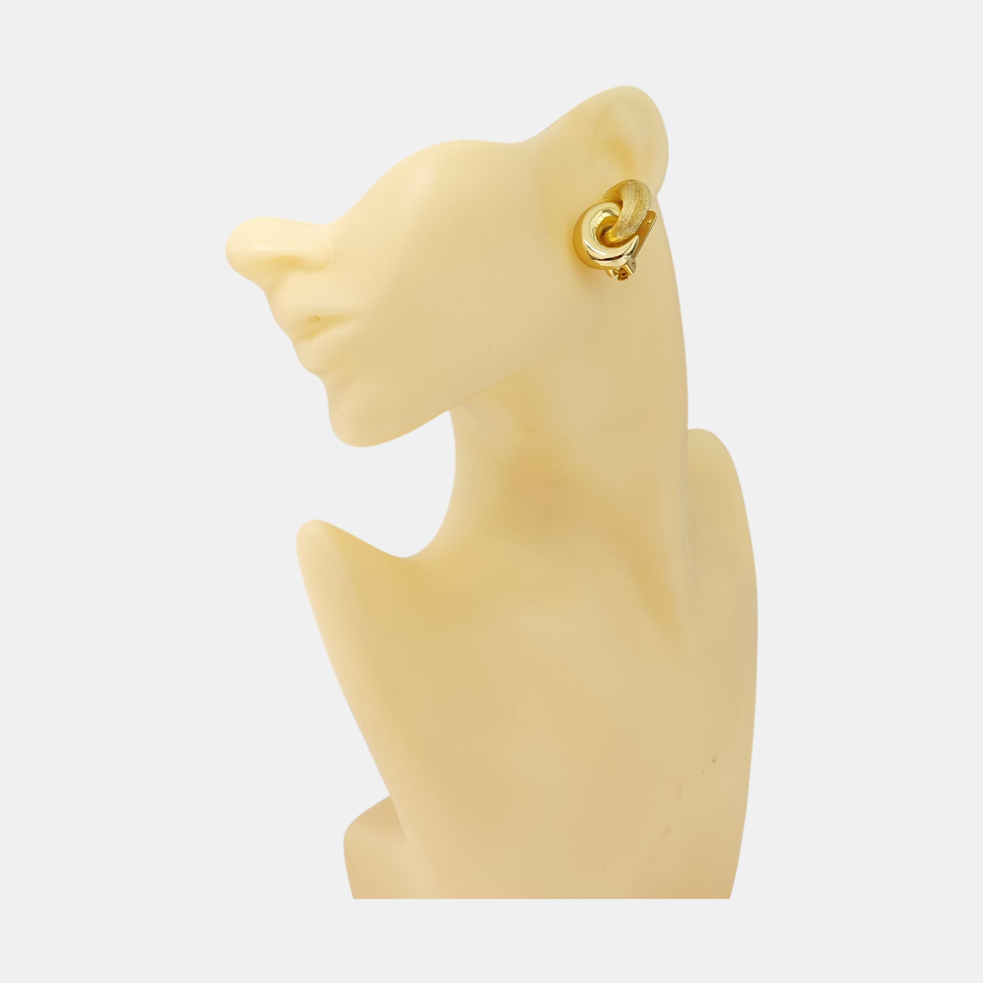 Metal Gold Clip On Earrings