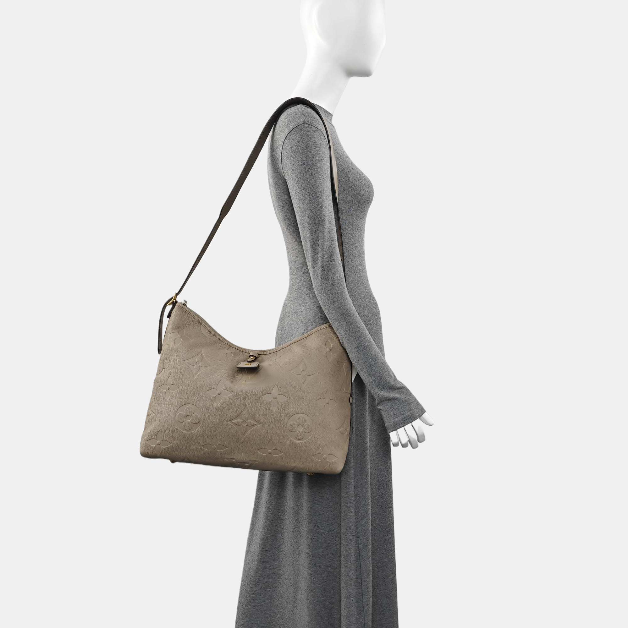 CARRYALL MM Monogram Calfskin Gray