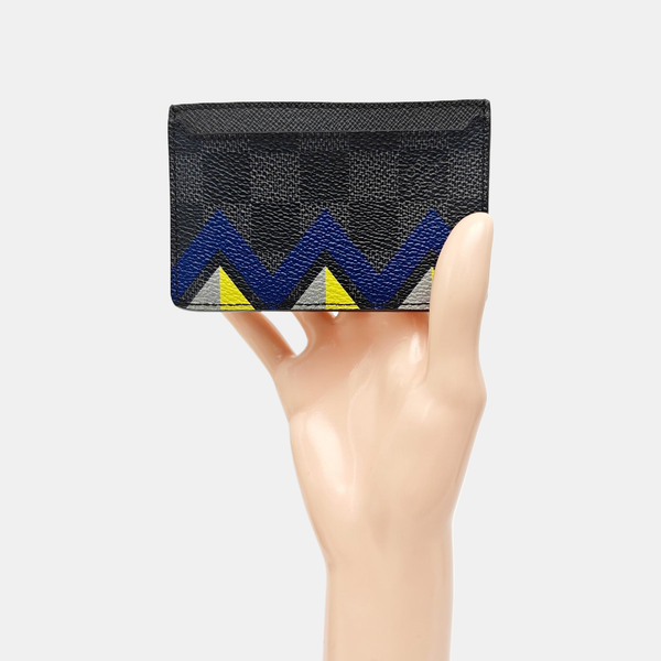 Damier Graphite Coated Canvas Card Holder Black