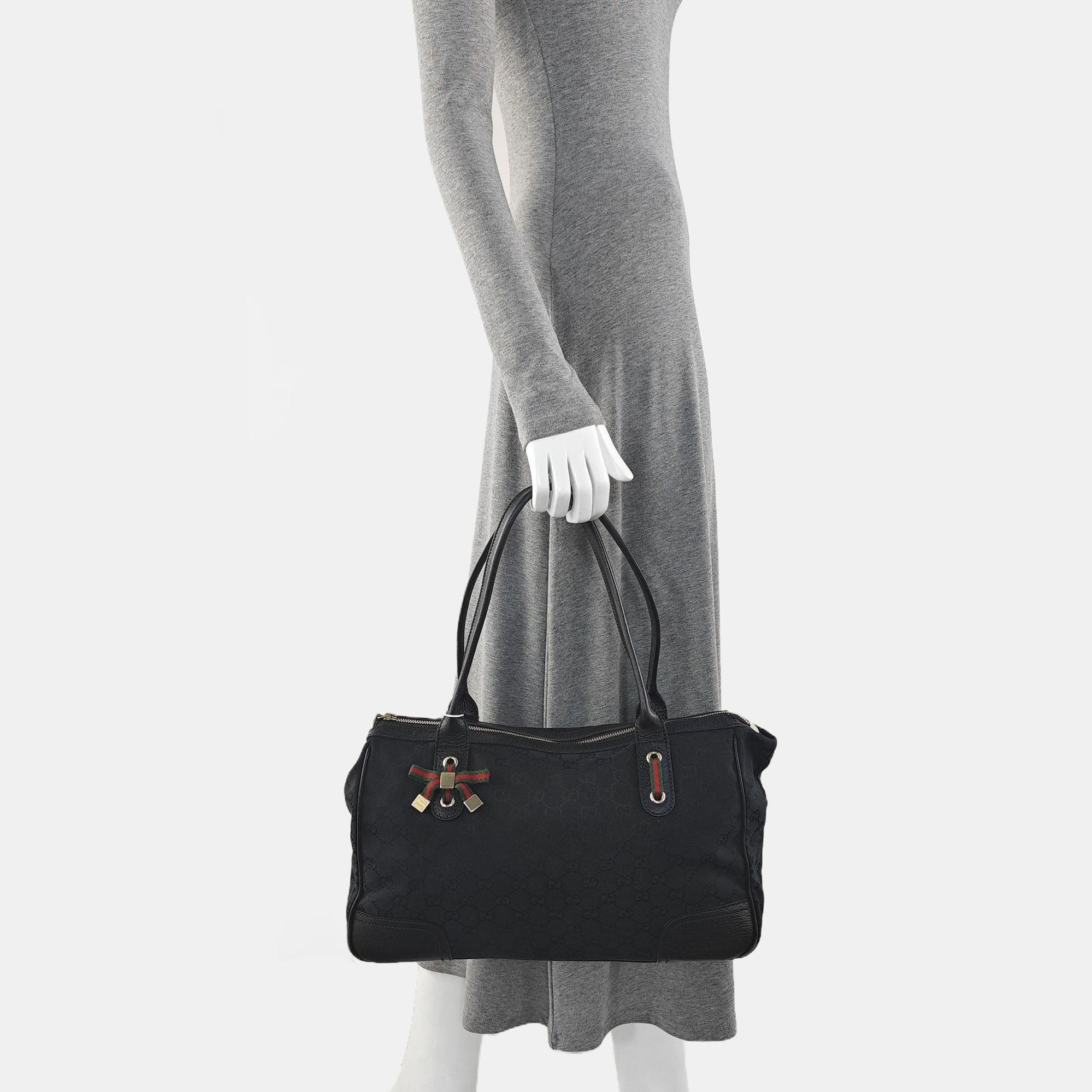 Princy Medium Monogram Canvas Black