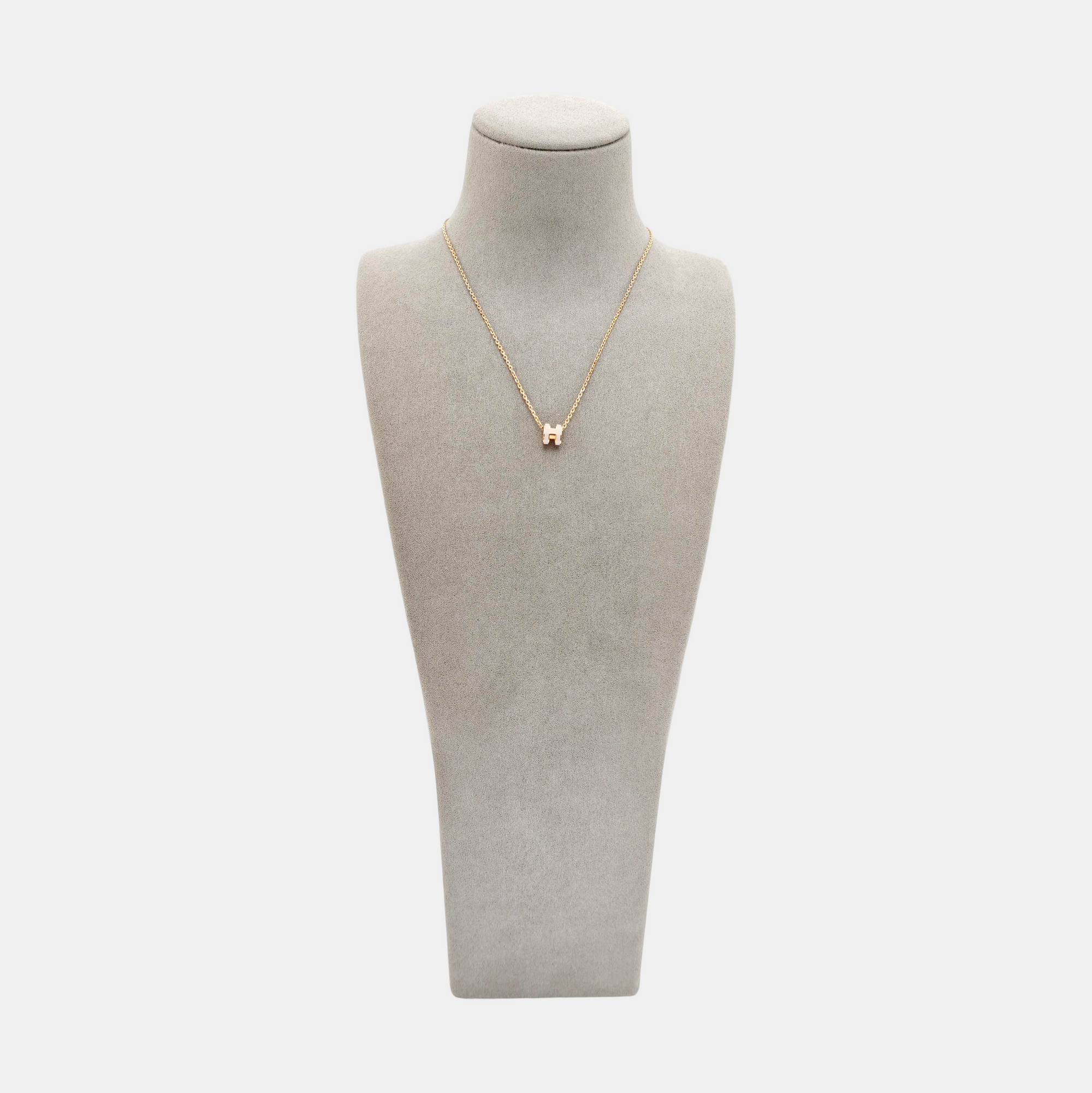 Pop H Metal Rose Gold Necklace