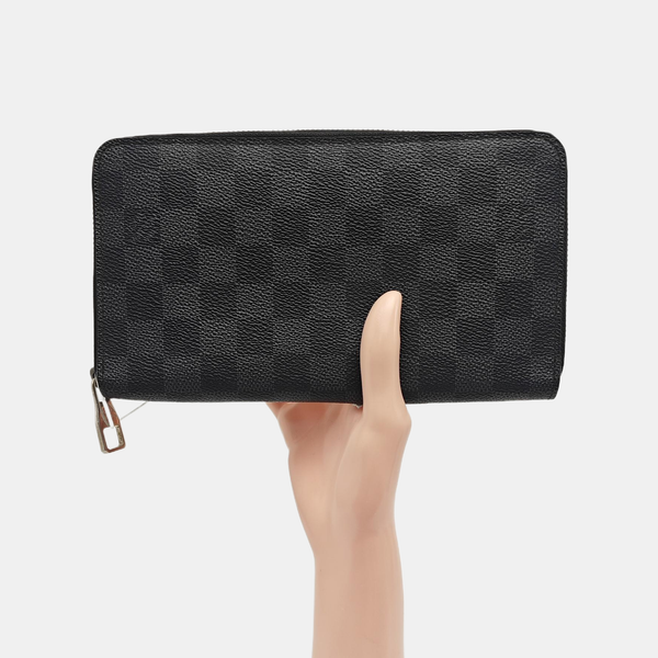 ZIPPY Damier Graphite Coated Canvas Gray Wallet