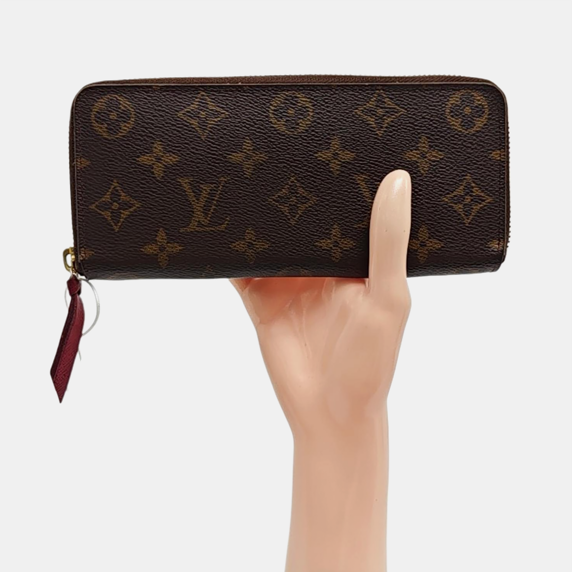 CLÉMENCE Monogram Coated Canvas Brown Wallet
