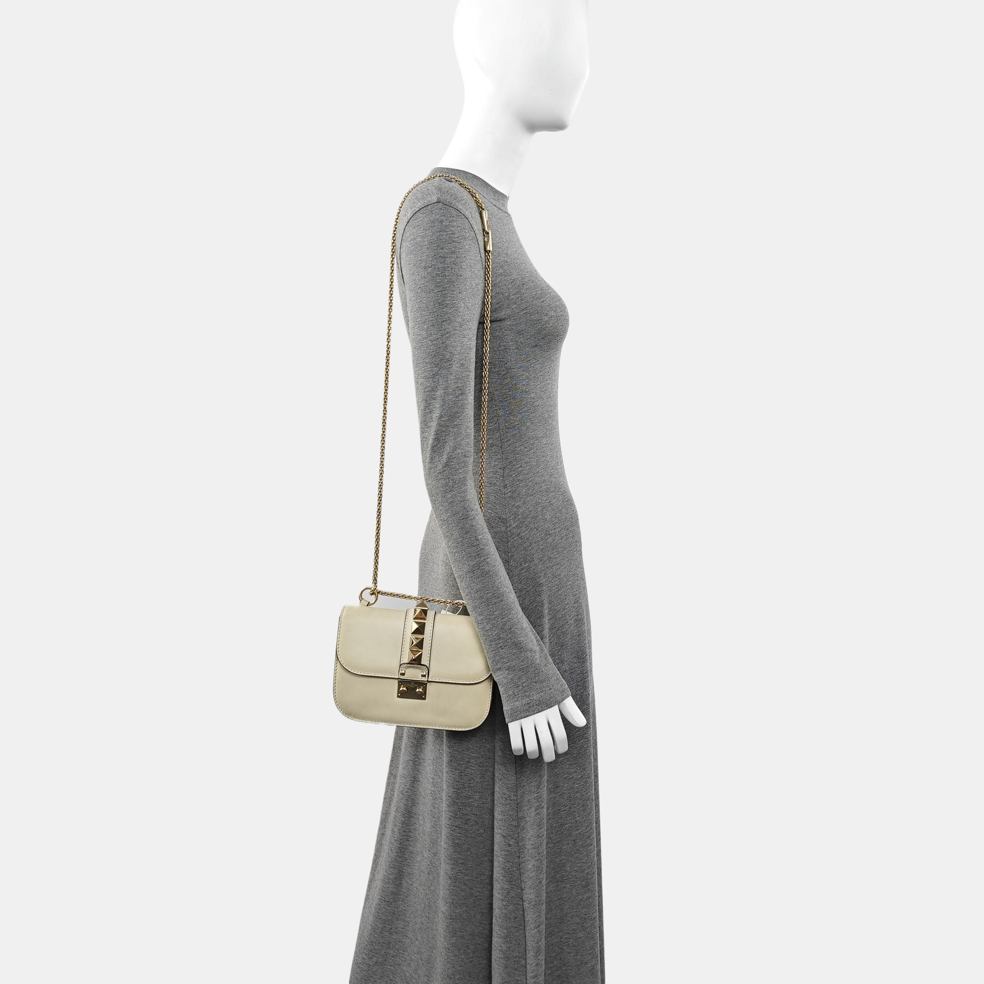 Glam Mini Calfskin Beige