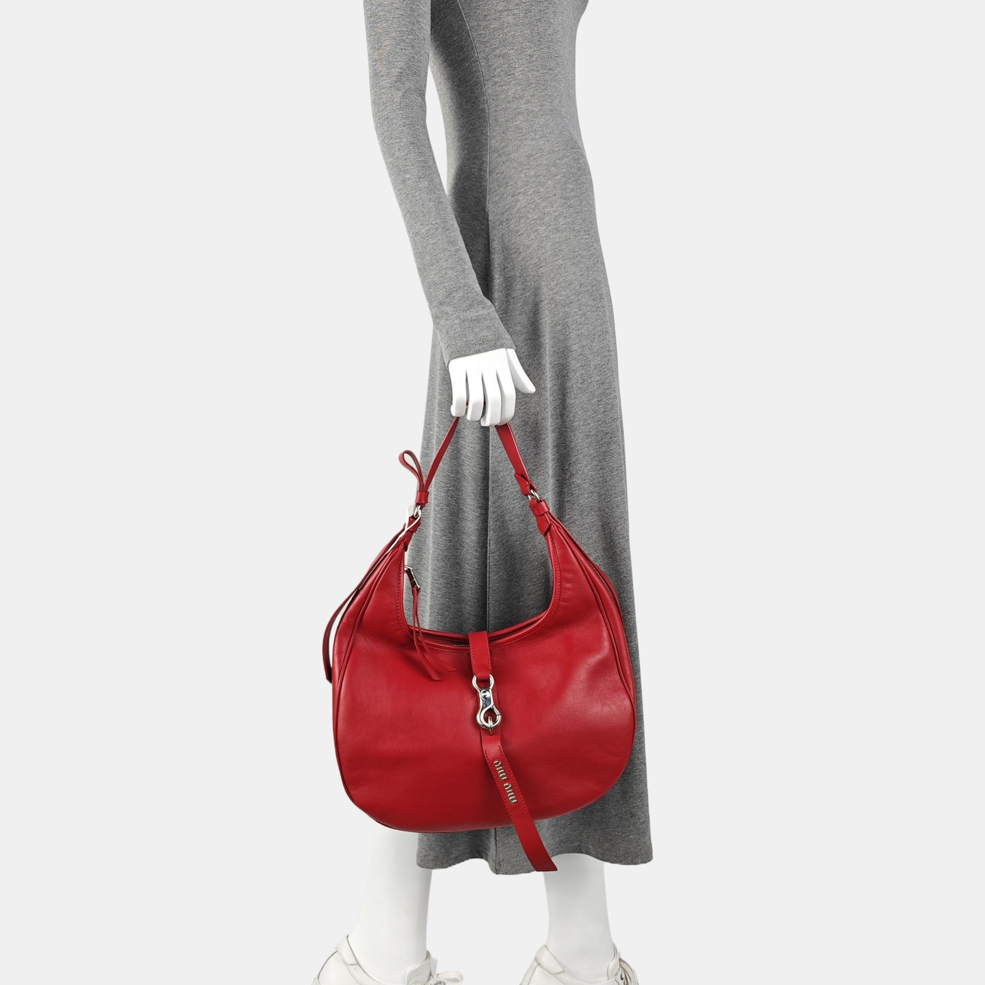 Calfskin Top Handle Bag Red