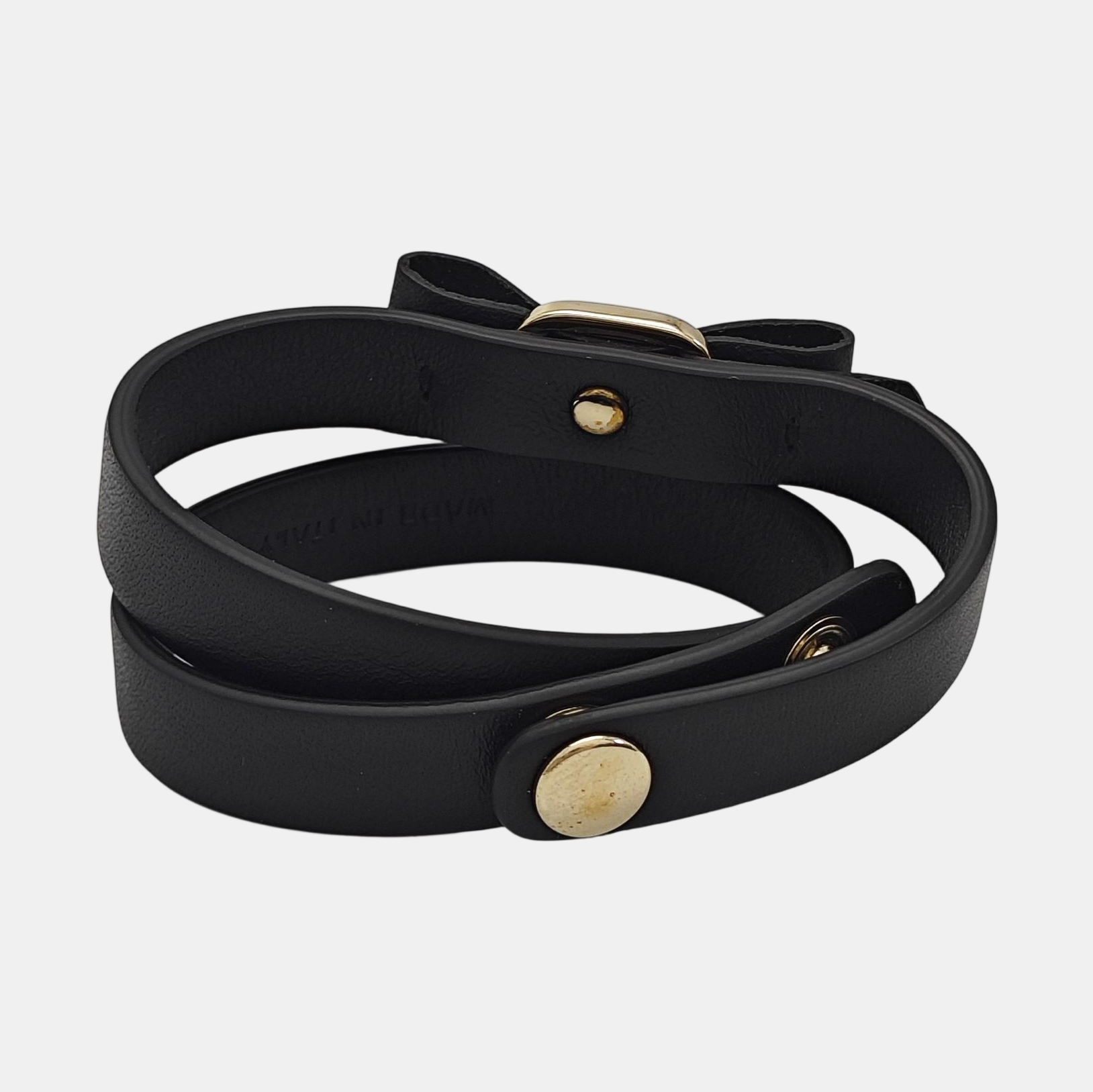 Leather Black Bangle