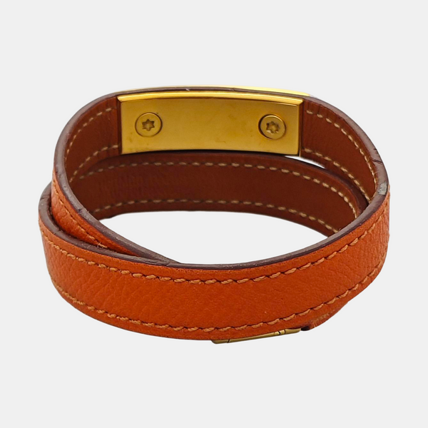 Brazalete Rivale de piel naranja