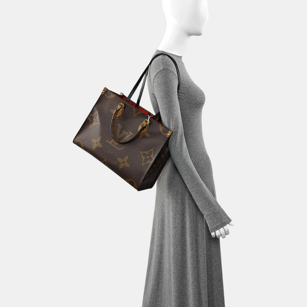 ONTHEGO MM Monogram Coated Canvas Brown