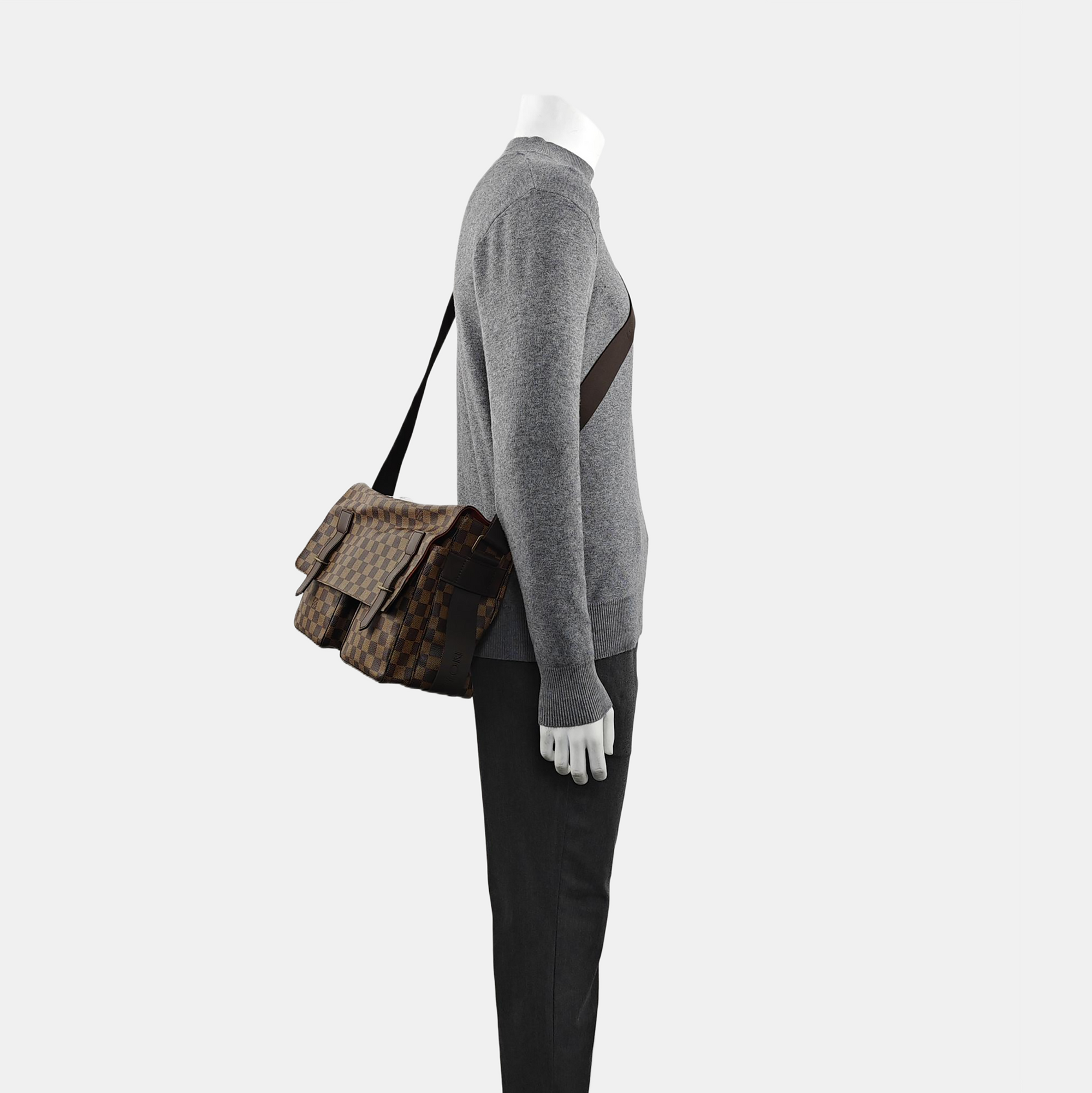 BROADWAY Damier Ebene Coated Canvas Brown