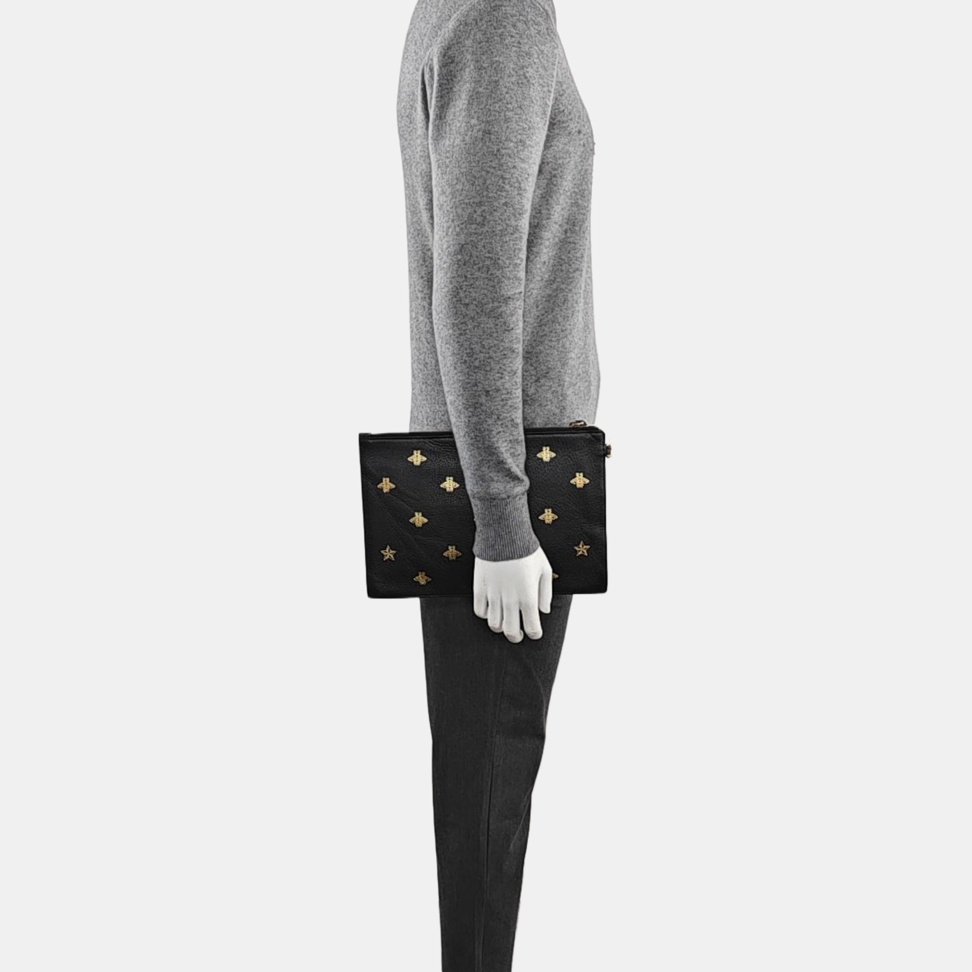 Bee Web Calfskin Black