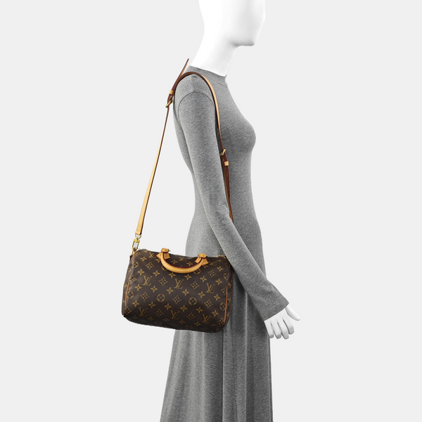 SPEEDY 25 Monogram Coated Canvas Brown
