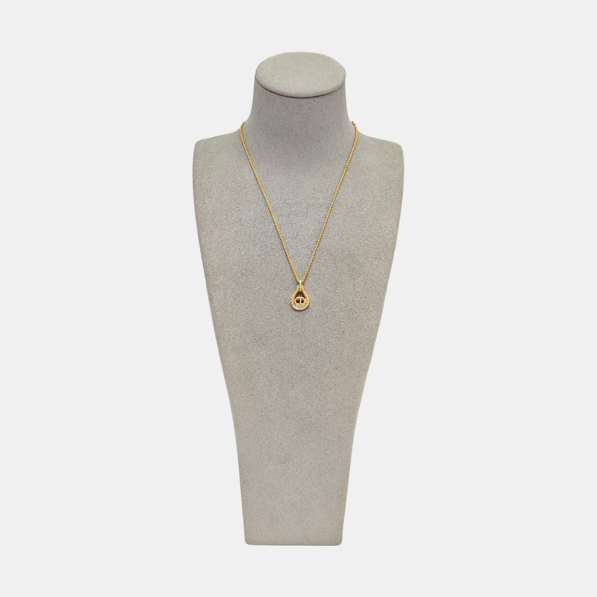 Twist Round Metal Gold Necklace