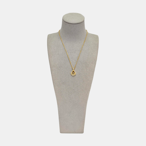 Twist Round Metal Gold Necklace