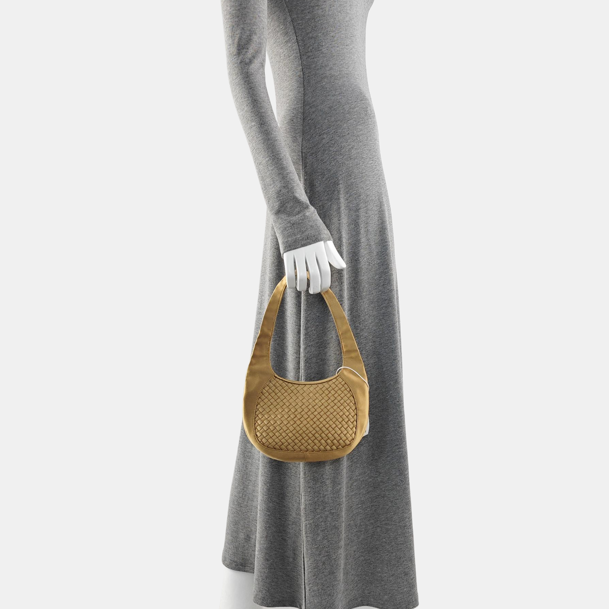 Fabric Top Handle Bag Beige